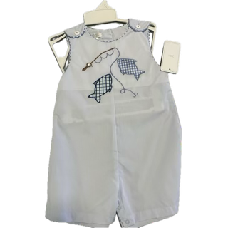 Blue Fish Applique John John