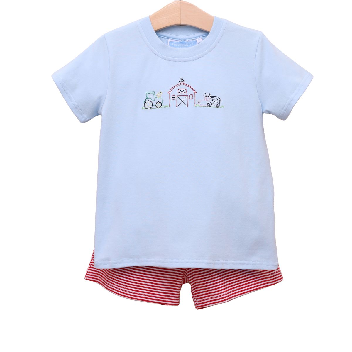 Farm Embroidery Short Set