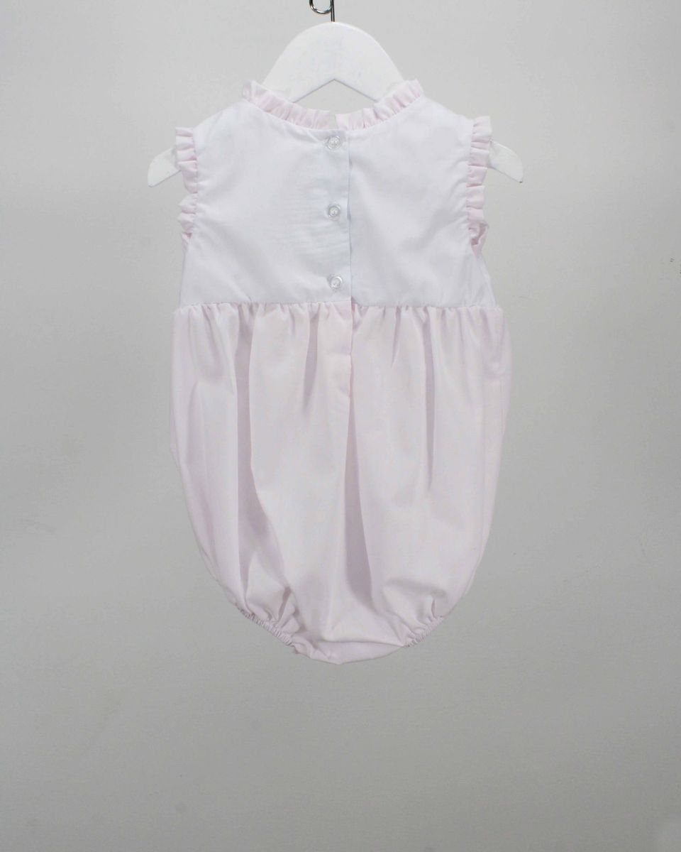 Pink Bubble w/ Pink Embroidered Flowers