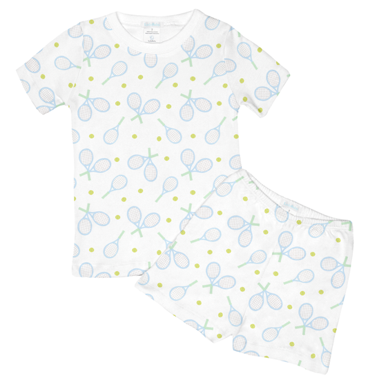 Blue Game, Set, Match Short PJ Set