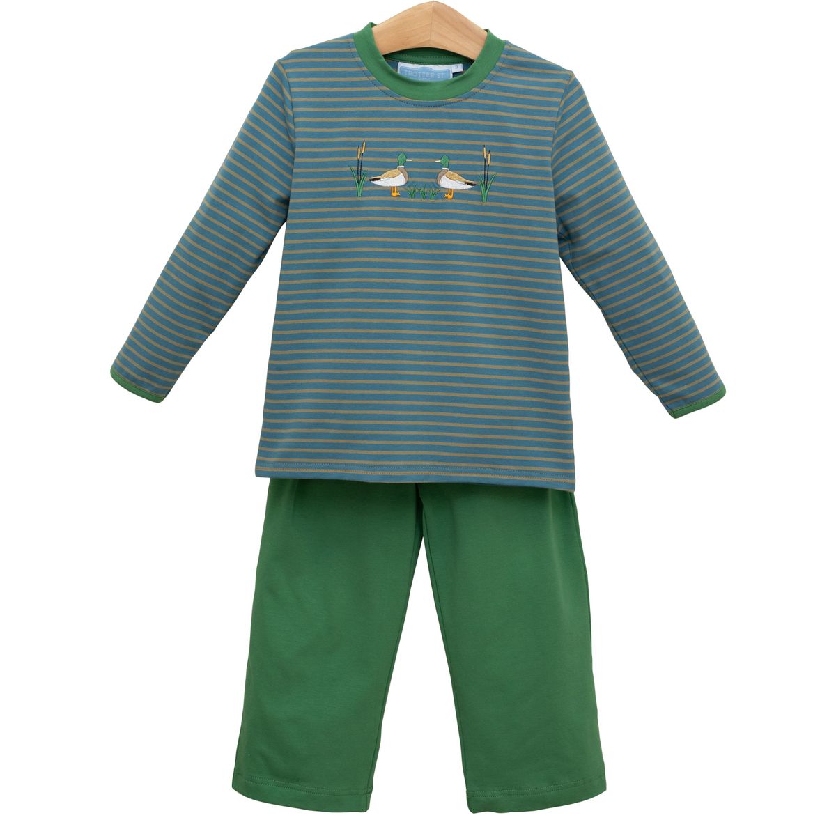 Mallard Embroidery Pant Set