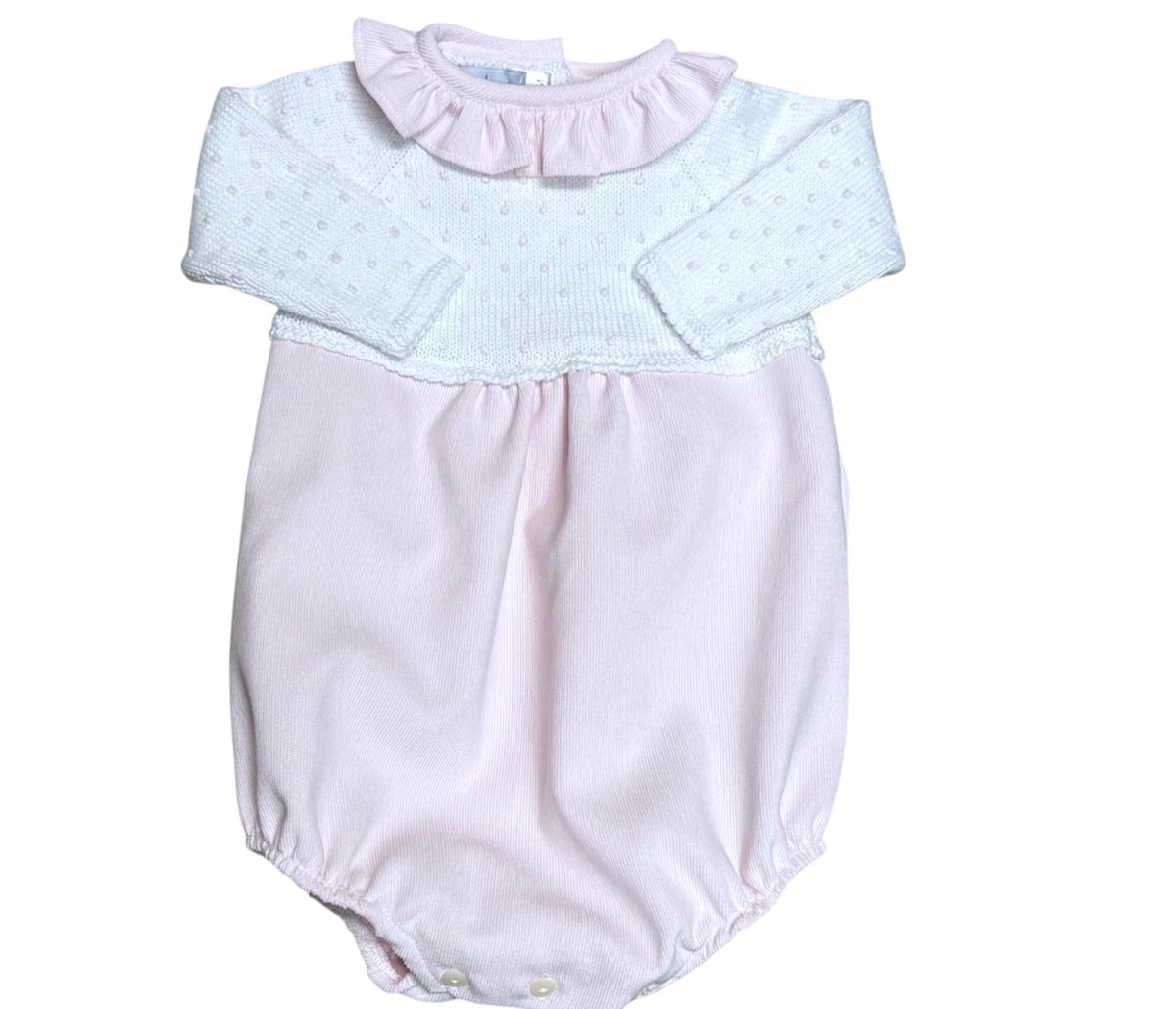 Pink Corduroy Bubble with Bitty Dot