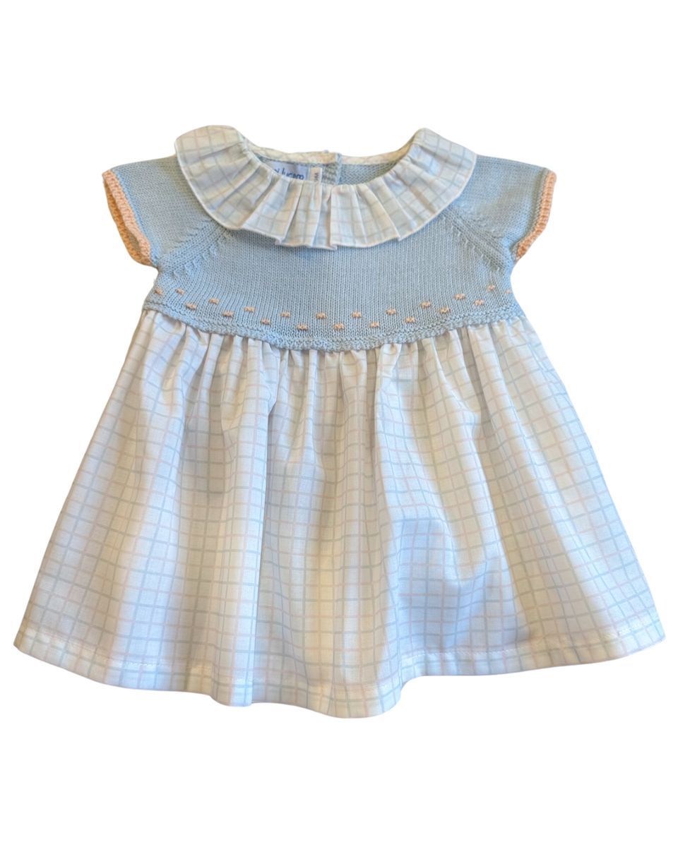Short Sleeve Ruffle Plaid Dress SS26