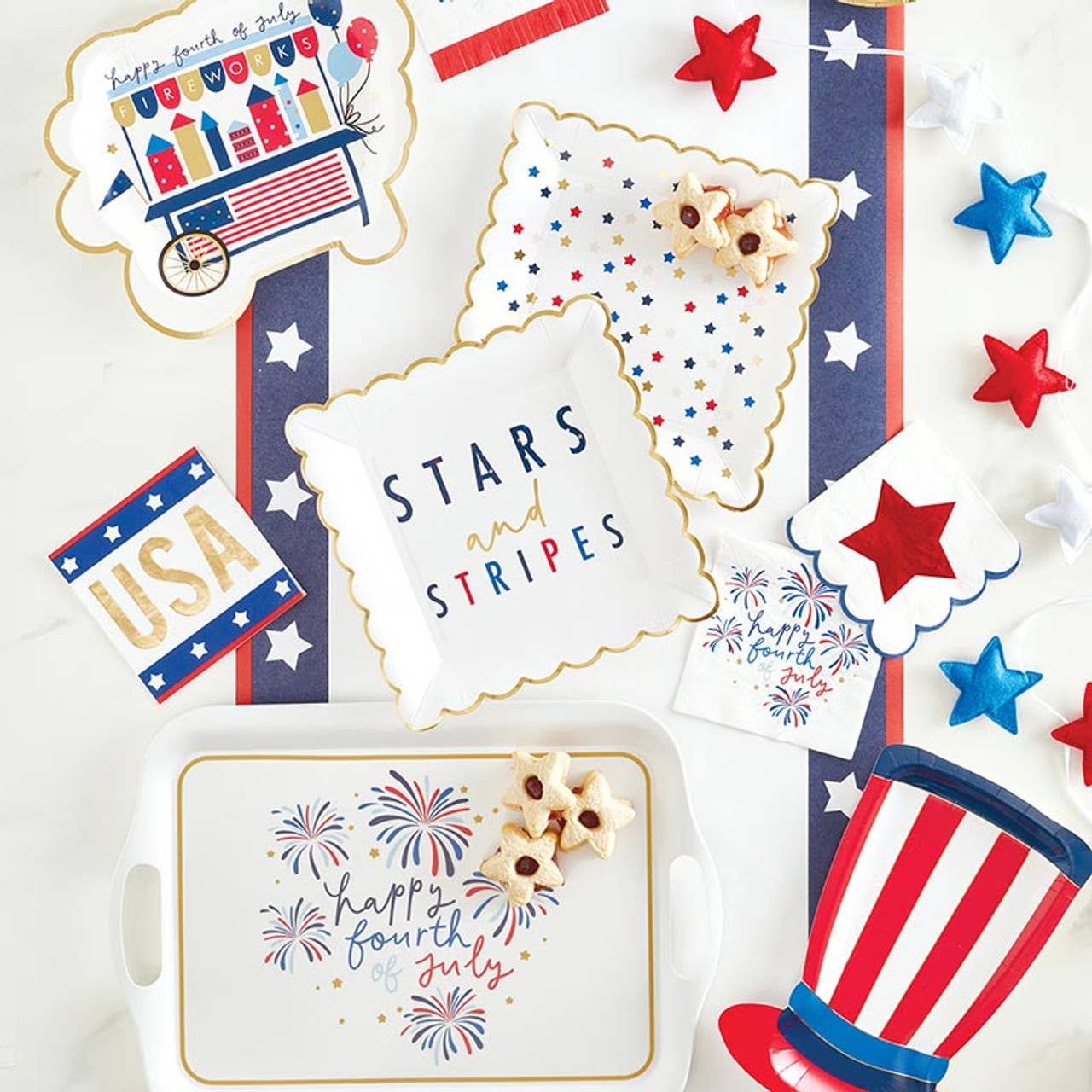 Foil Beverage Napkins - 4th of July
