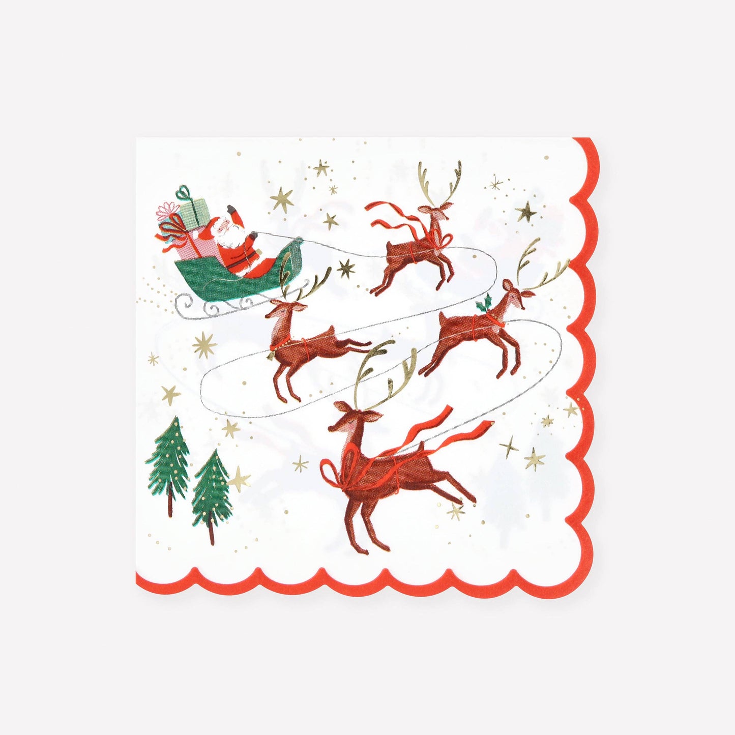 Meri Meri - Santa, Sleigh & Reindeer Large Napkins