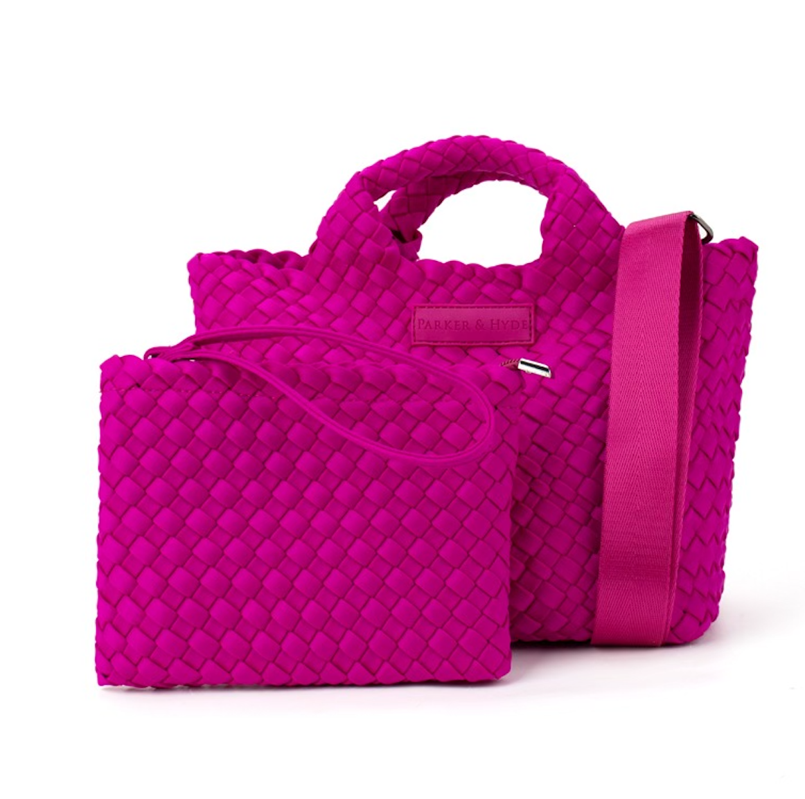 Mini Woven Tote - Berry