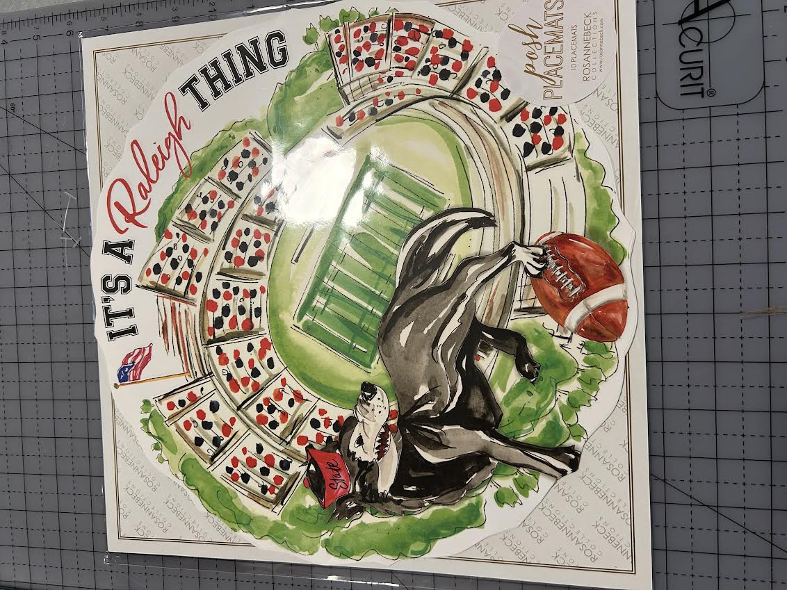 Die-Cut Placemat Handpainted - It's a Raleigh Thing