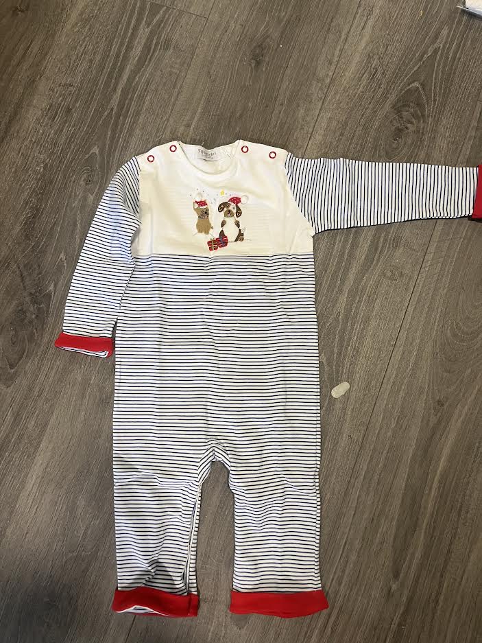 Puppy Blue Stripe Longall