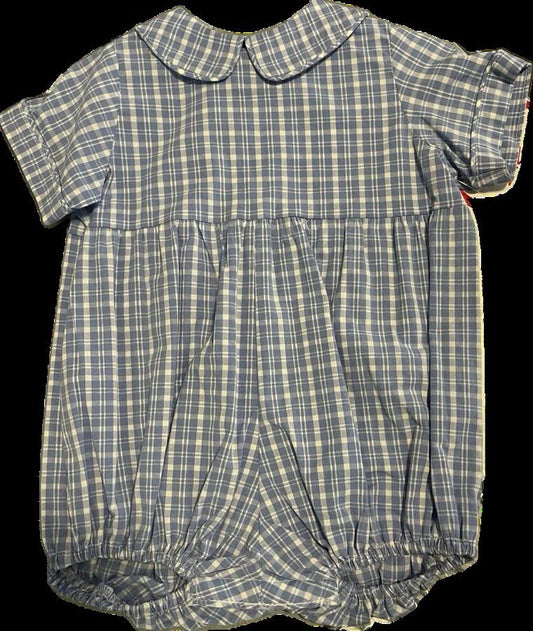 Blue Check Boy Bubble