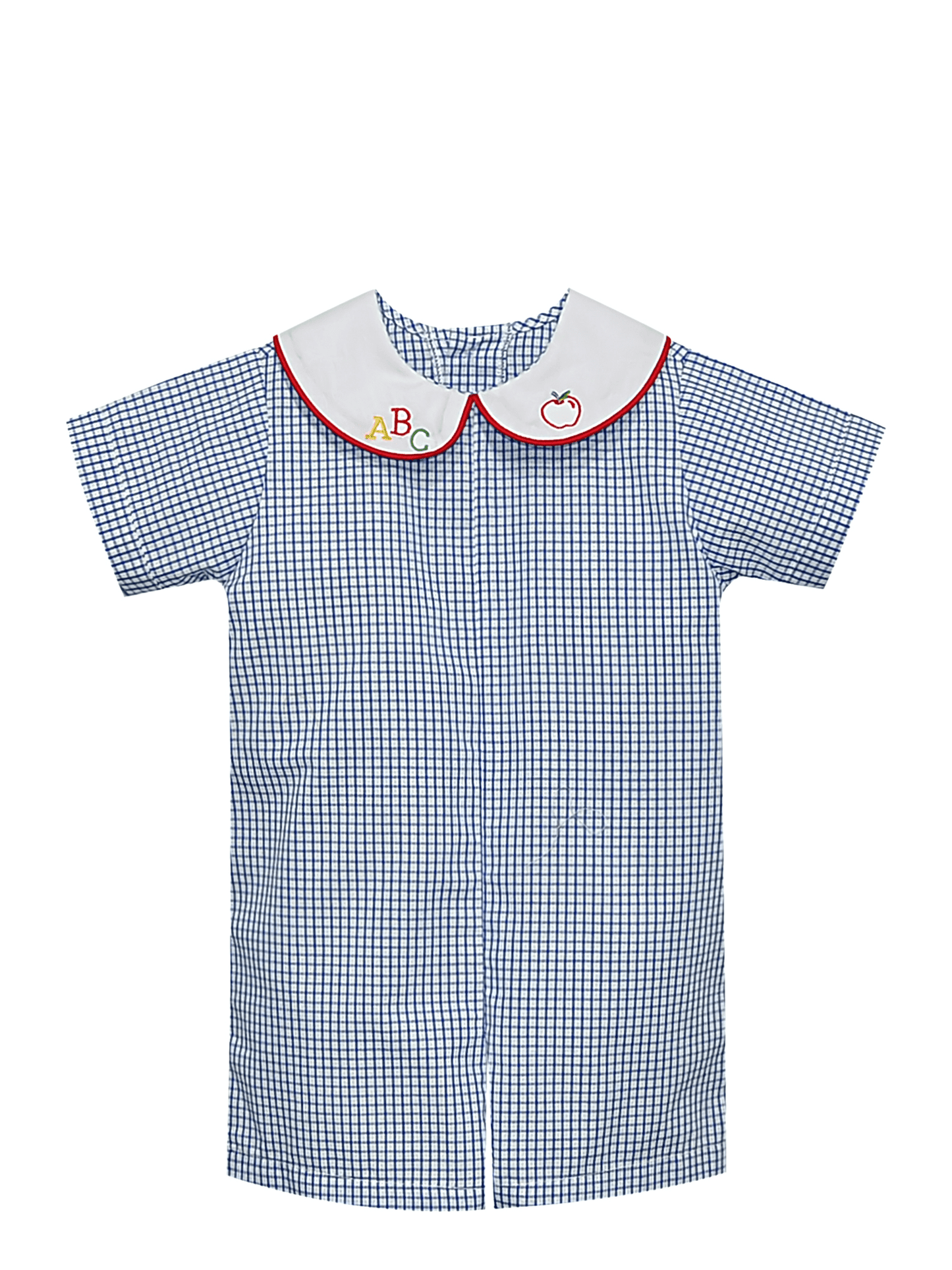 Royal Blue ABC Smocked Boy Romper