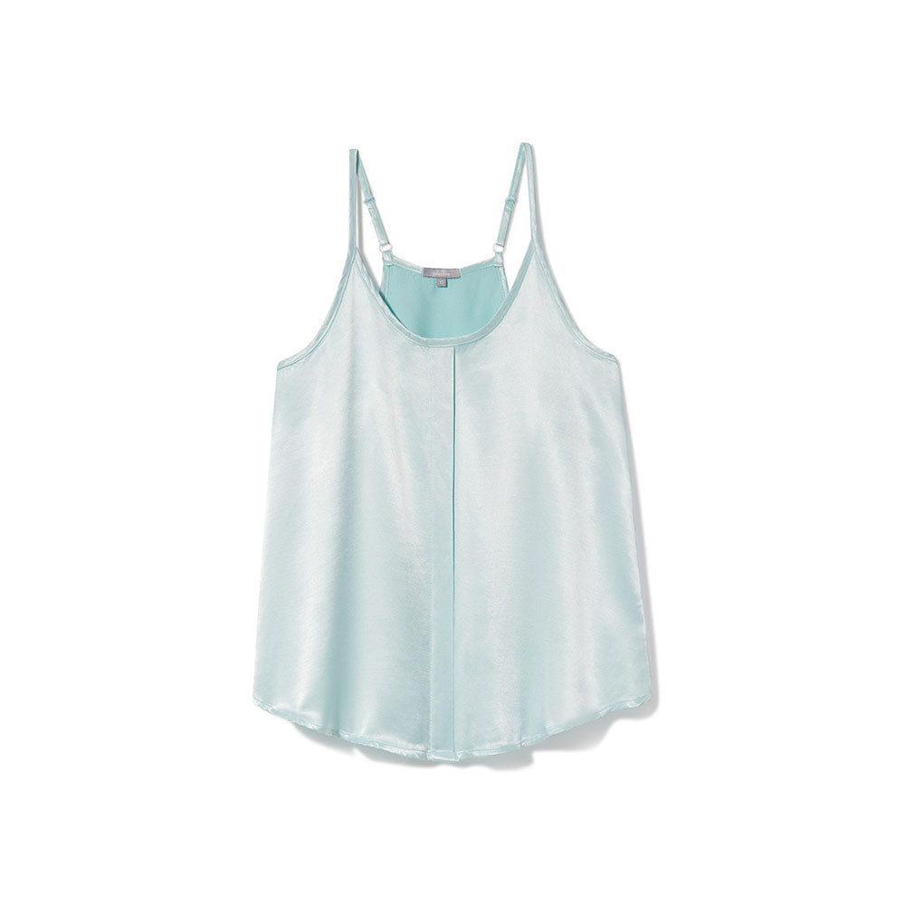 Babe Satin Cami with Pleated Front