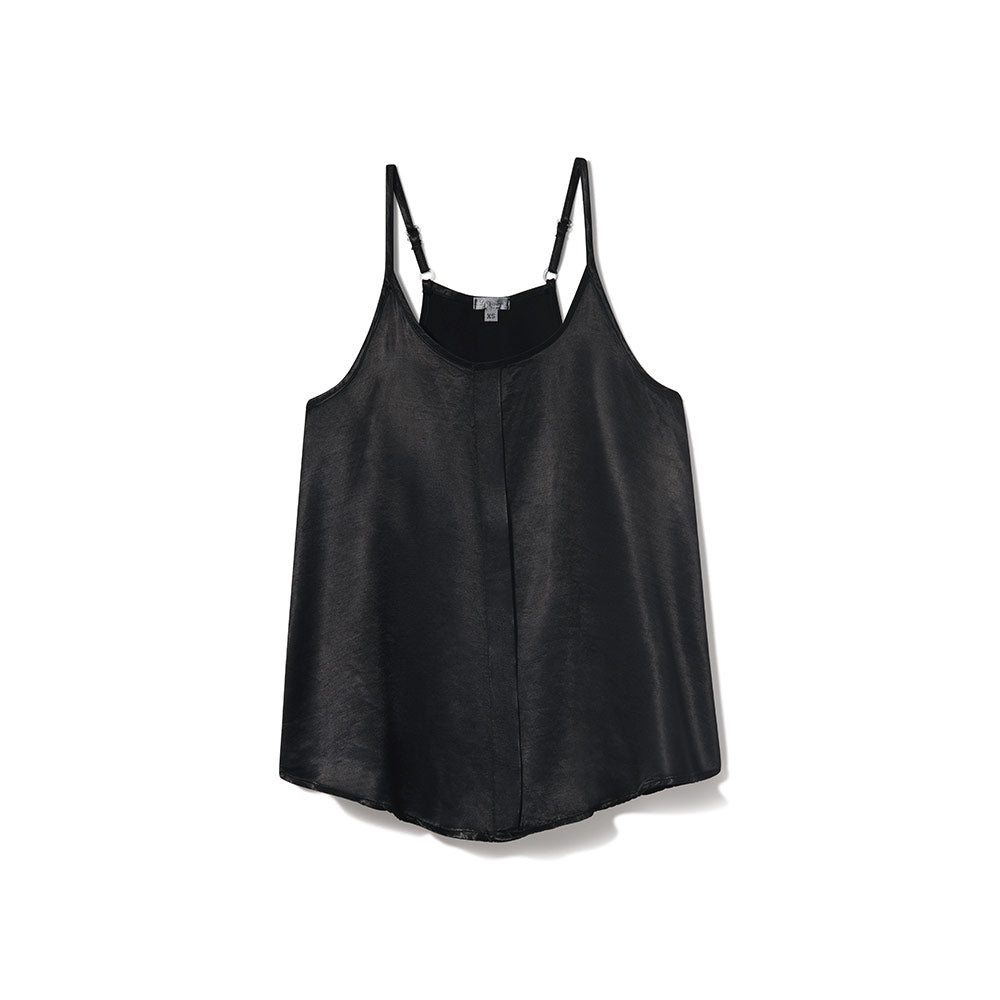 Babe Satin Cami with Pleated Front
