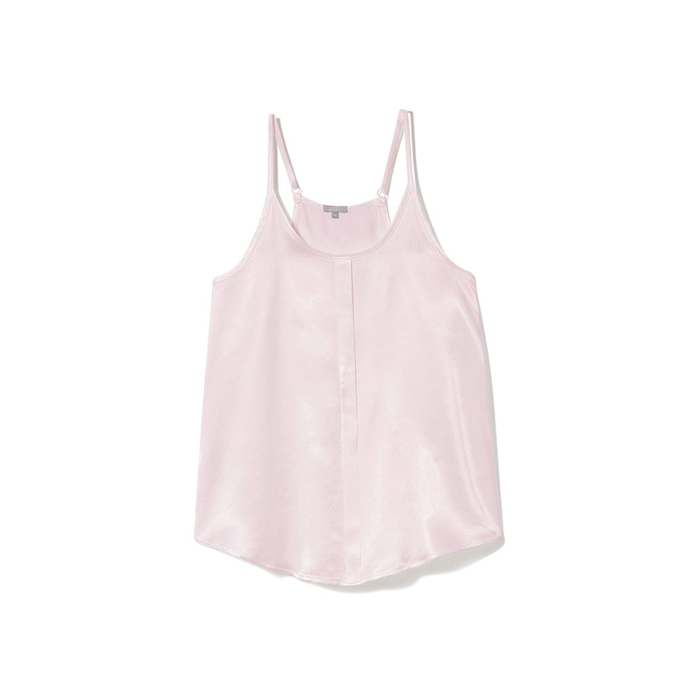 Babe Satin Cami with Pleated Front