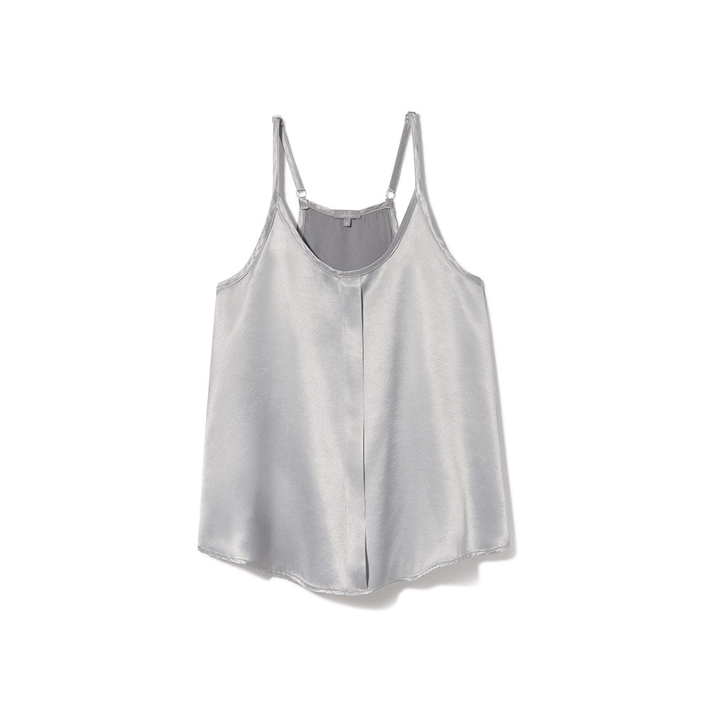 Babe Satin Cami with Pleated Front