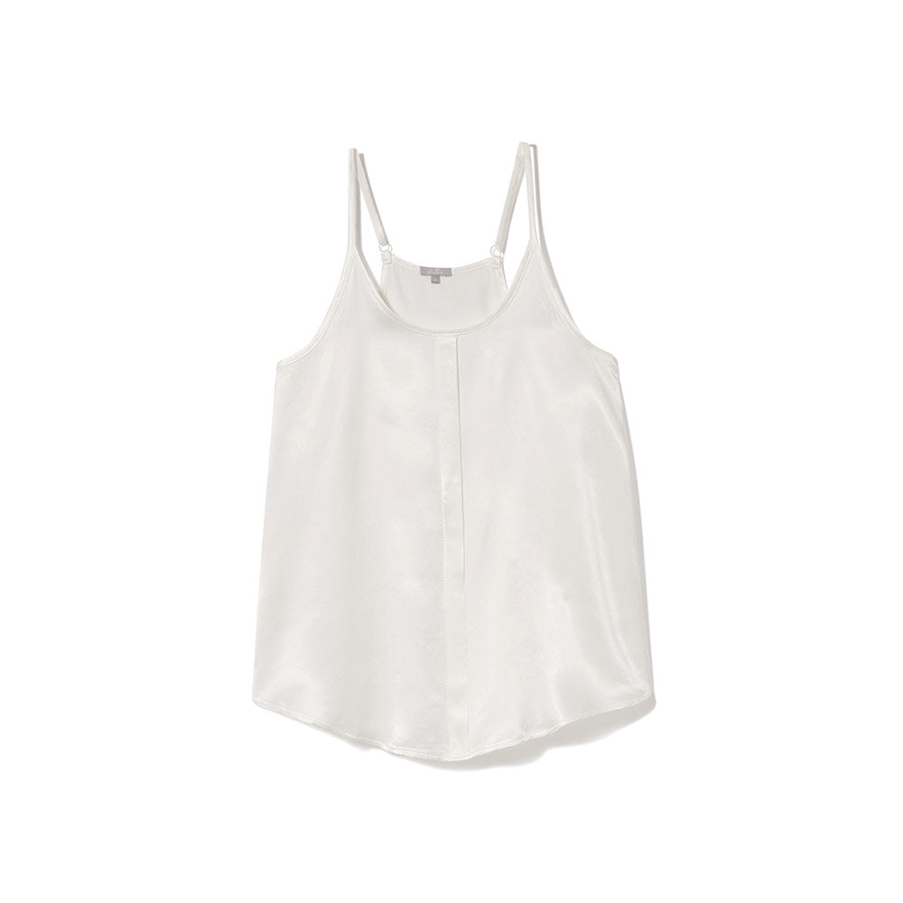 Babe Satin Cami with Pleated Front