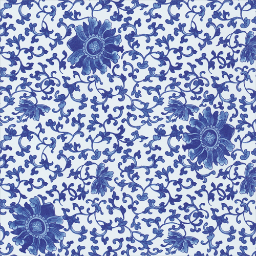 Indigo Garden Blue/white Roll Wrap