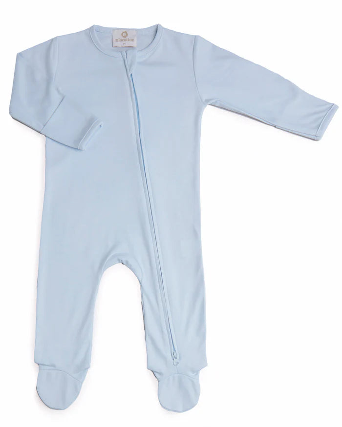 Indigo Zipper Romper - Blue