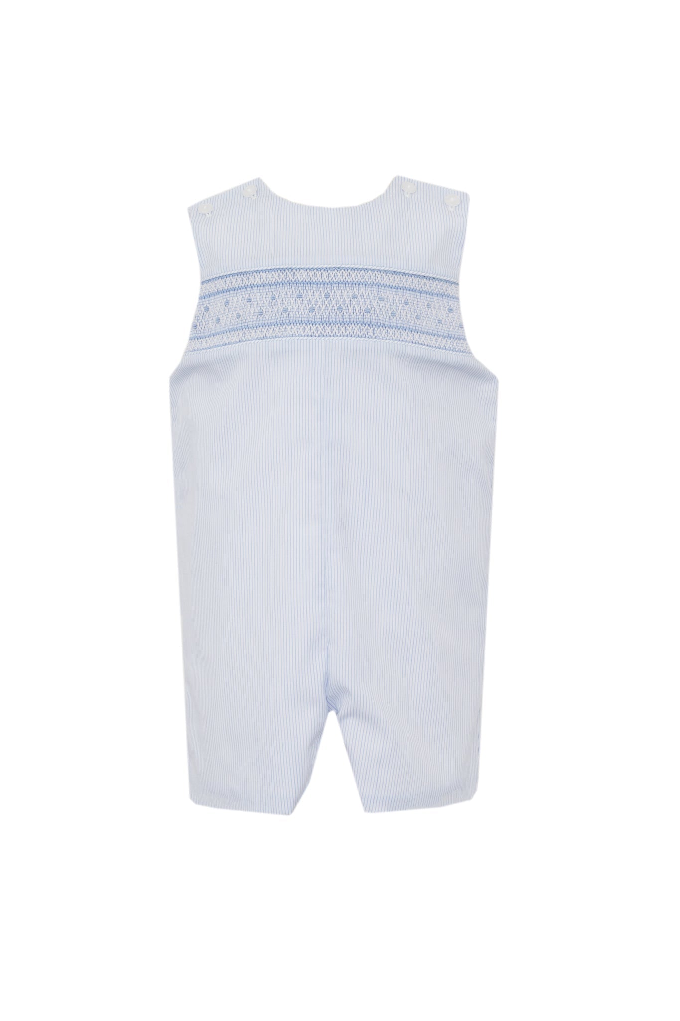 Blue Striped John John Smocked