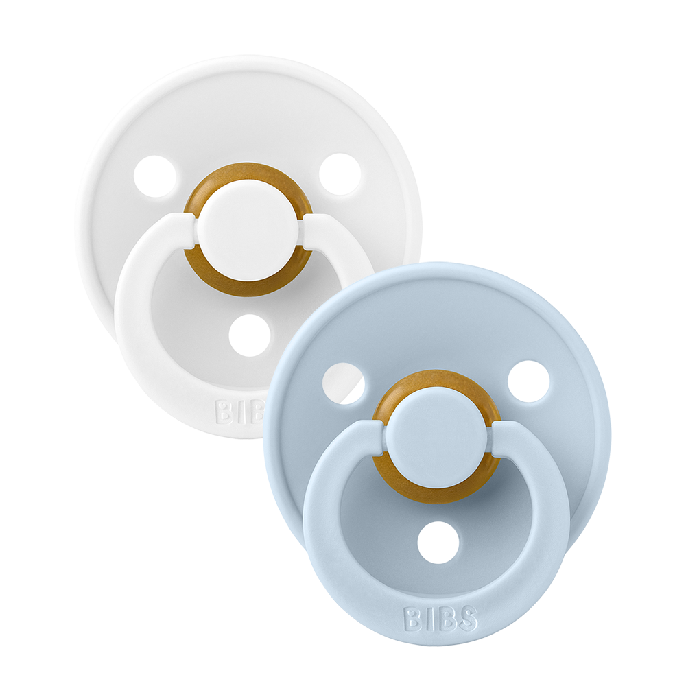 Pacifier Color 2 Pack - White/Baby Blue