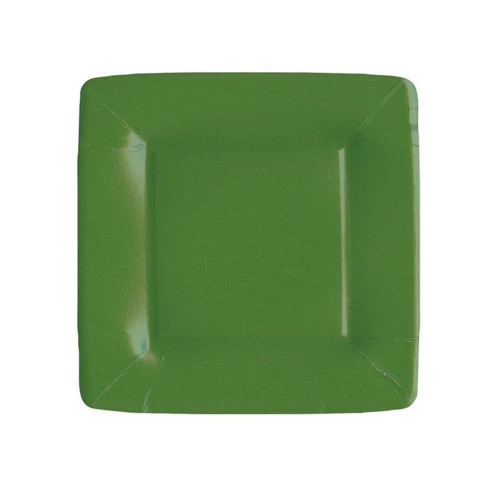 Grosgrain Hunter Green Square Plate