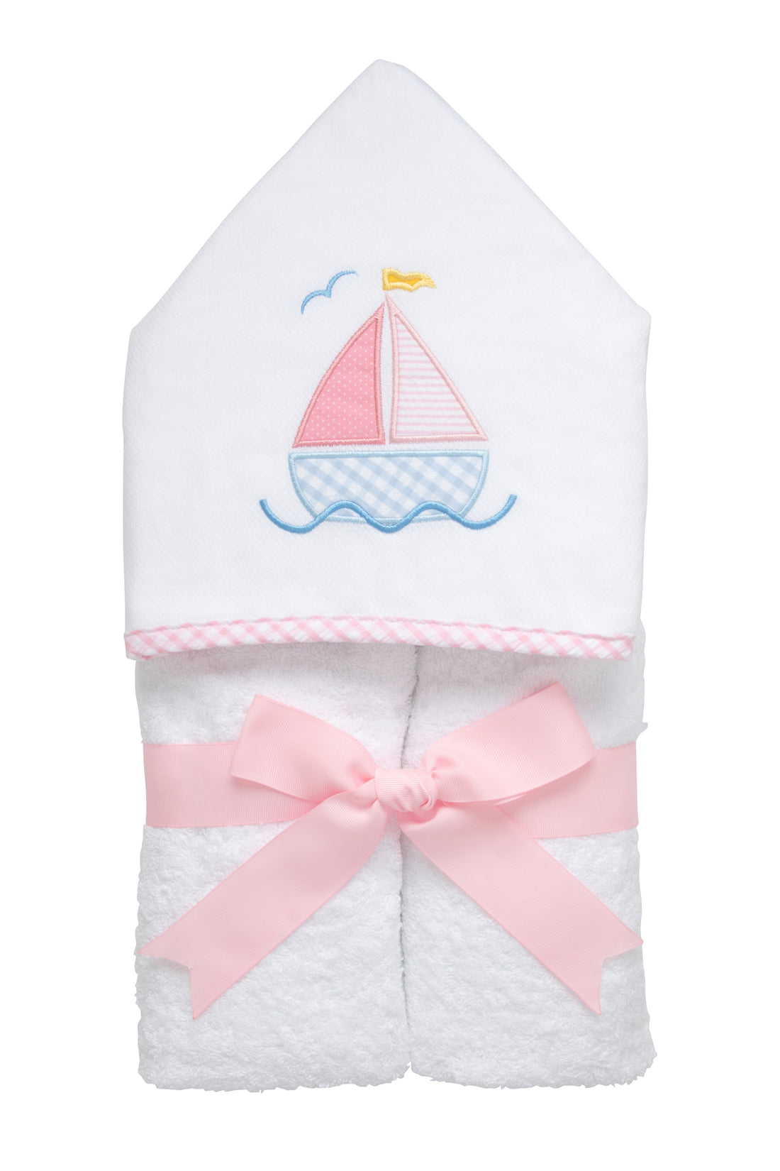 Pink Sailboat Fabric Everykid Towel