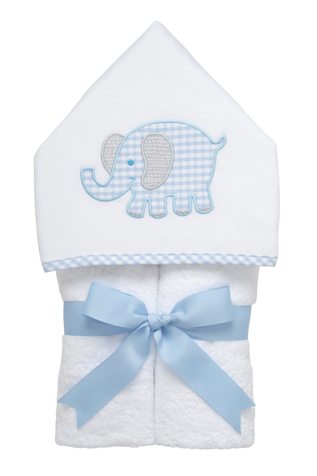 Blue Elephant Applique Everykid Towel