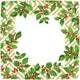 Holly And Fretwork White Sq - Dinner Plates Square