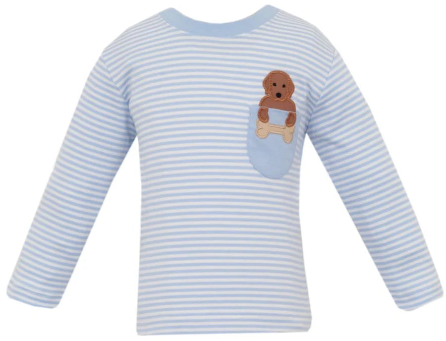 LABS -Blue knit stripe boys T-shirt