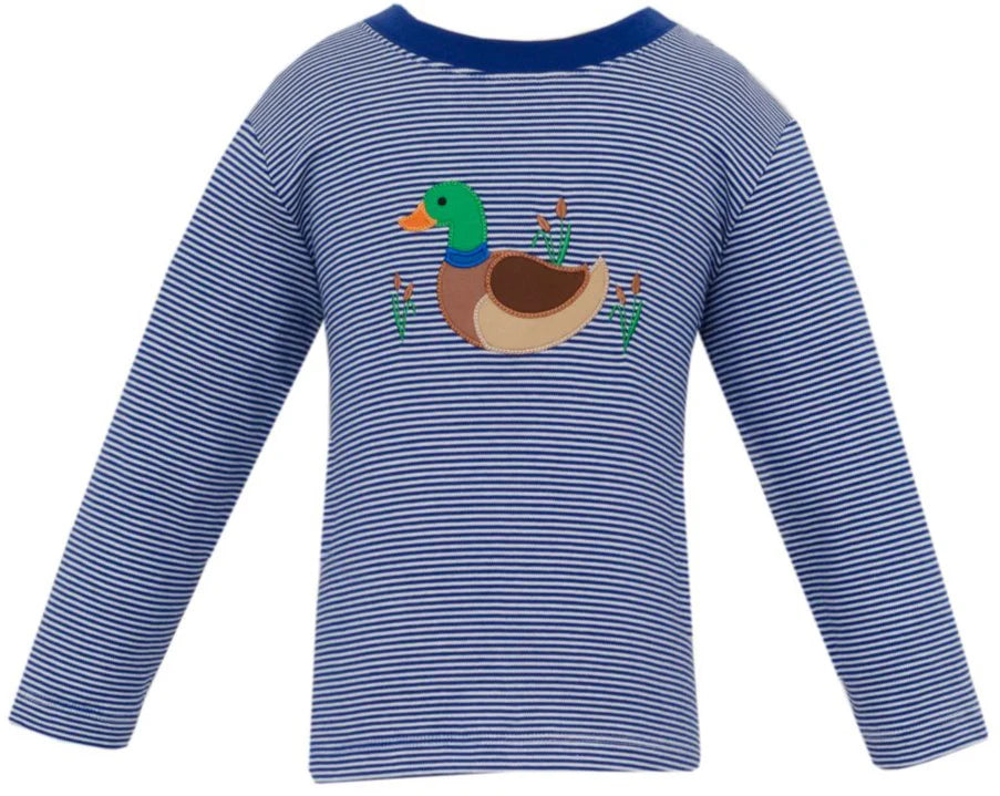 MALLARD DUCK - Navy knit stripe boys