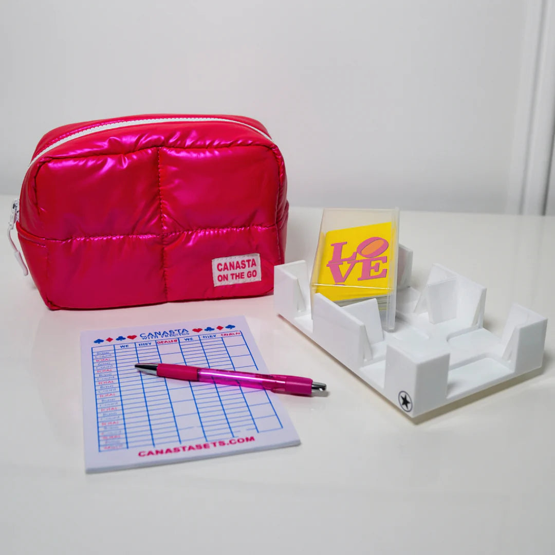 Pink Canasta Travel-To-Go Set