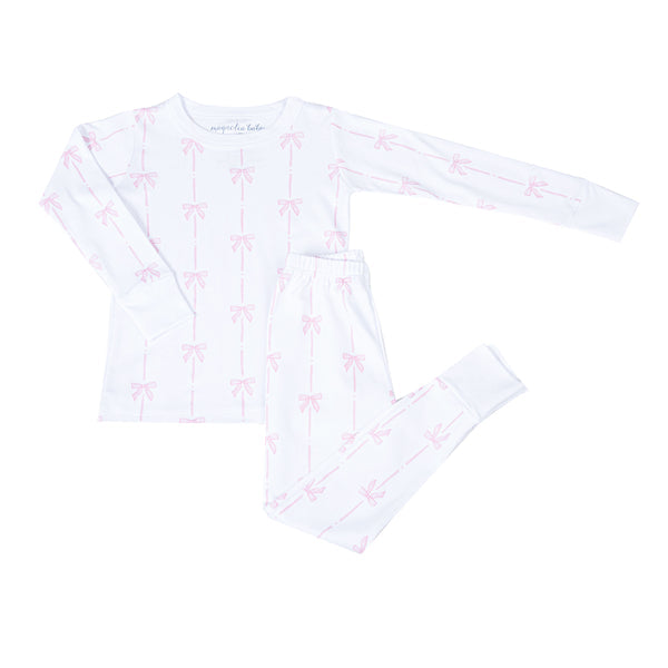 Pink Bows Long Pajamas