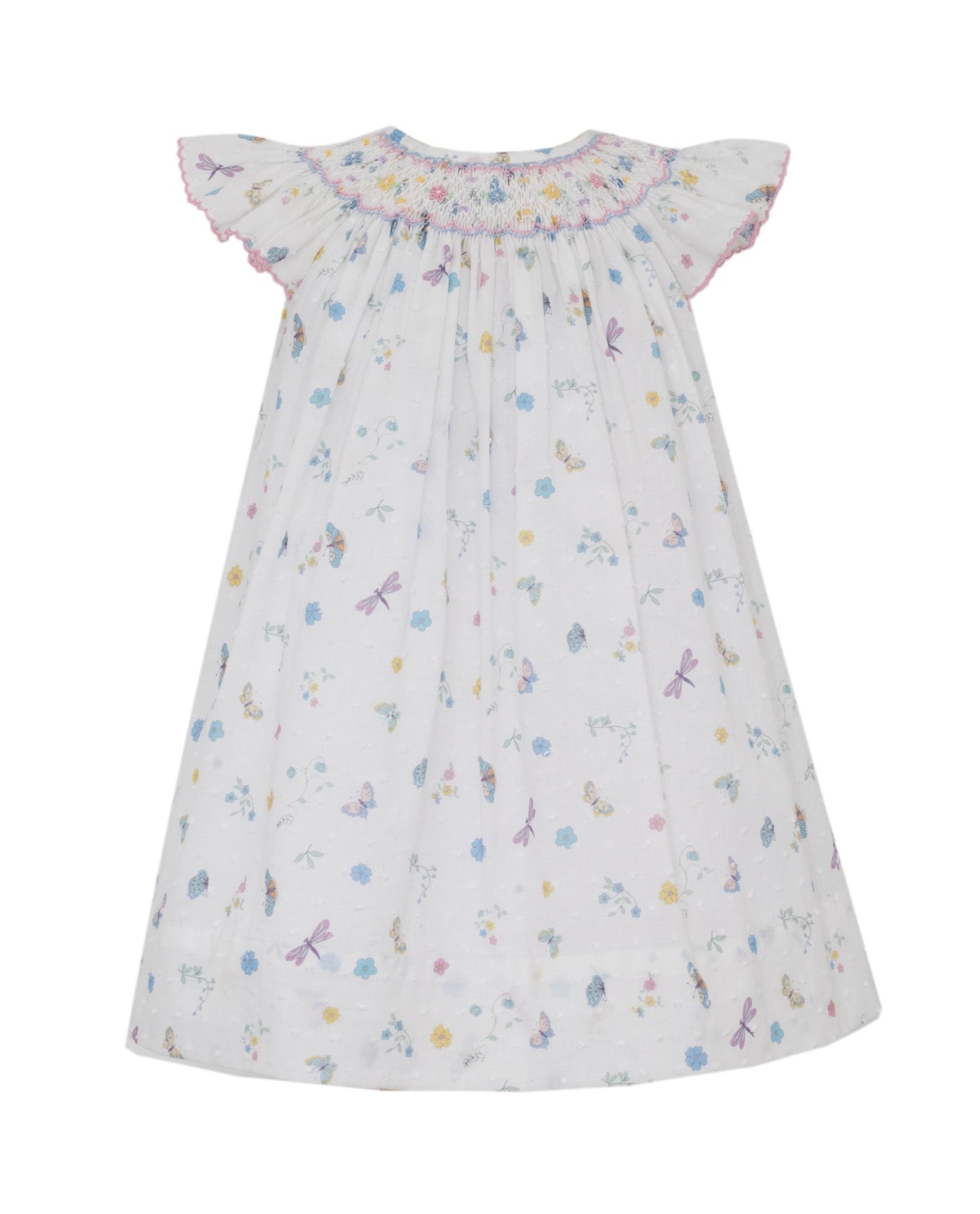 Bellamy White Swiss Dot Floral Bishop