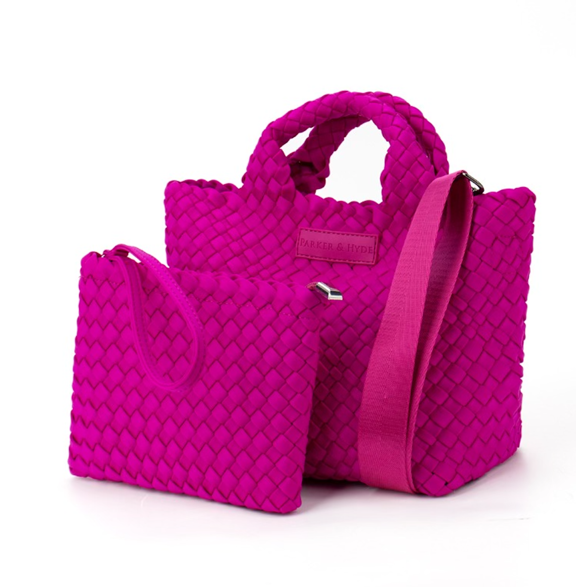 Mini Woven Tote - Berry
