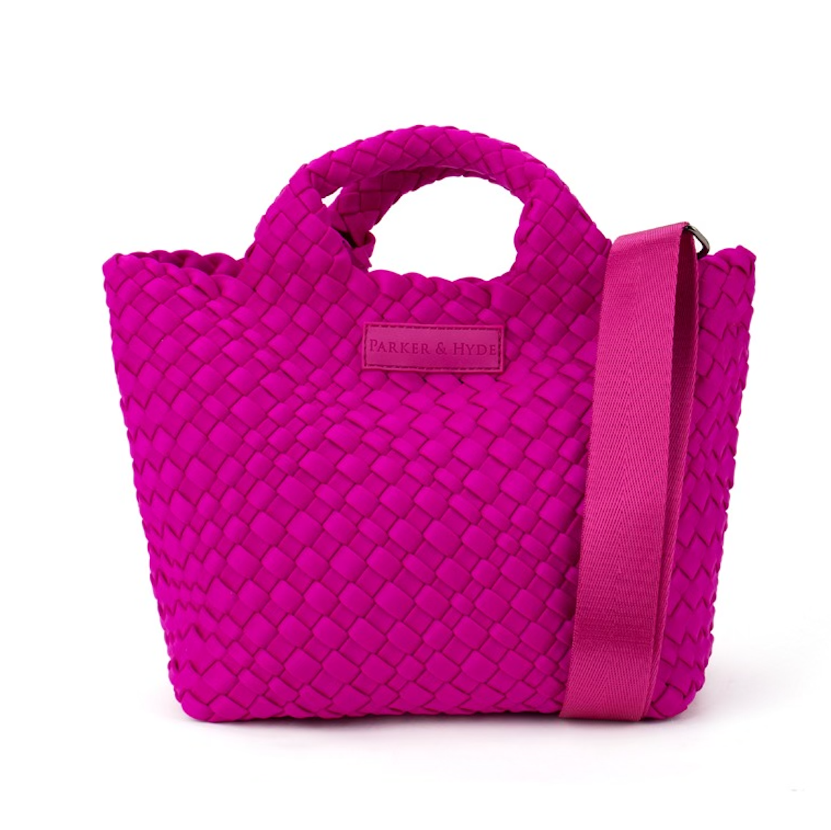 Mini Woven Tote - Berry