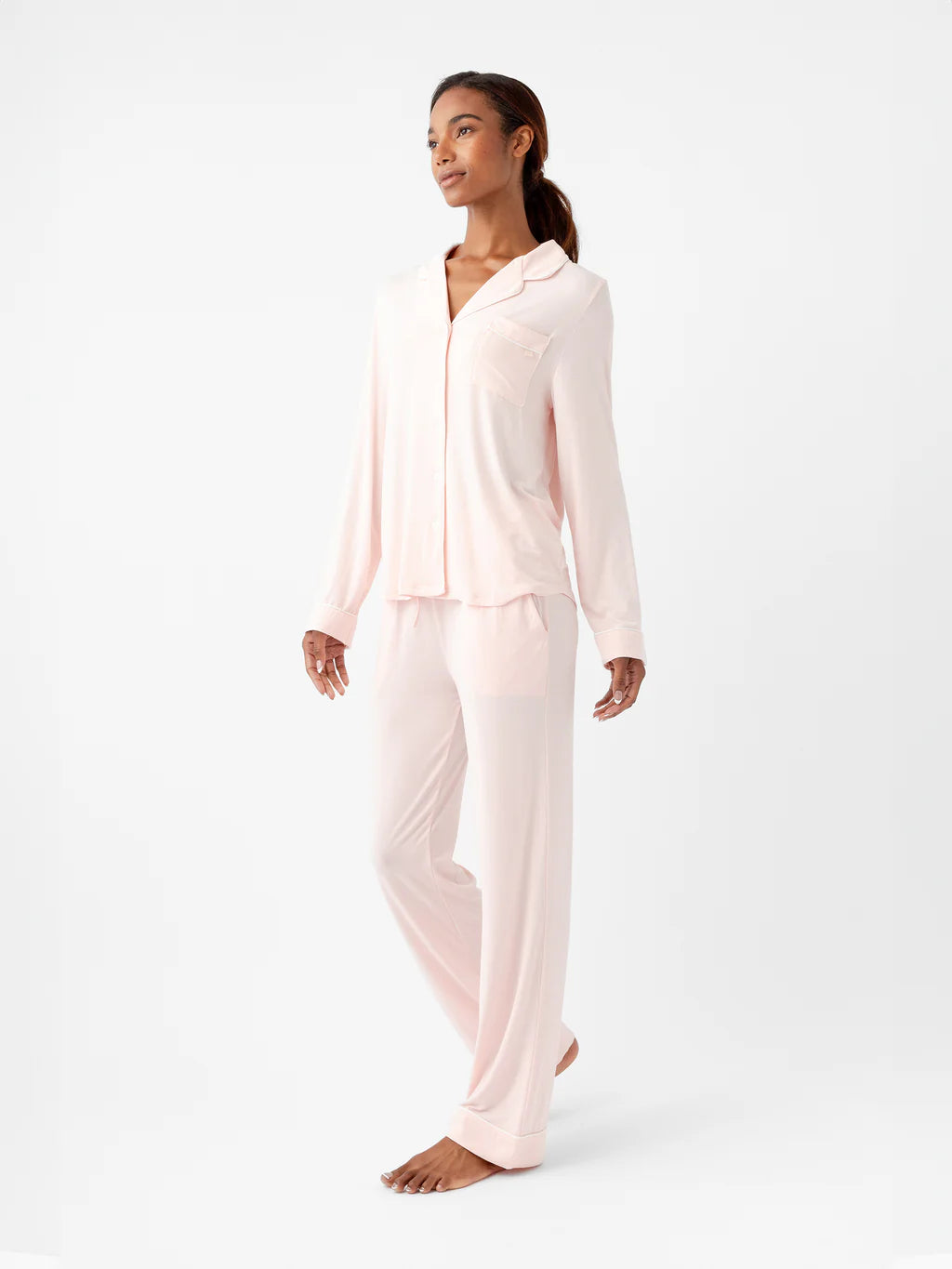 Women's Bamboo Stretch Knit Long Sleeve PJ Set