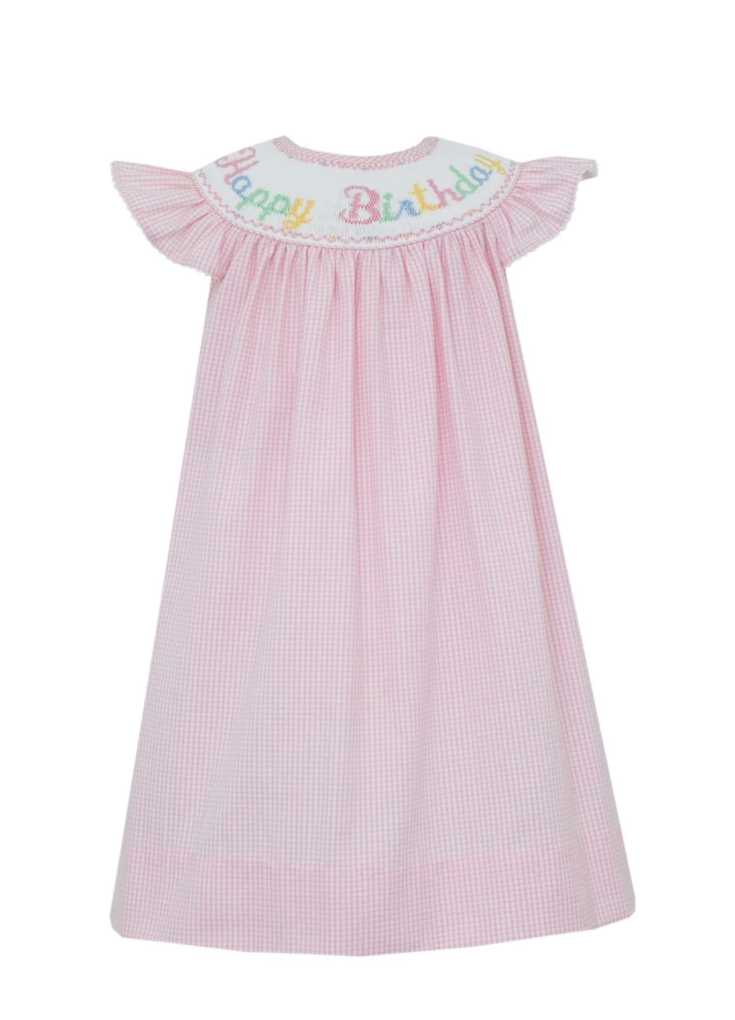 Happy Birthday Girls Seersucker Dress