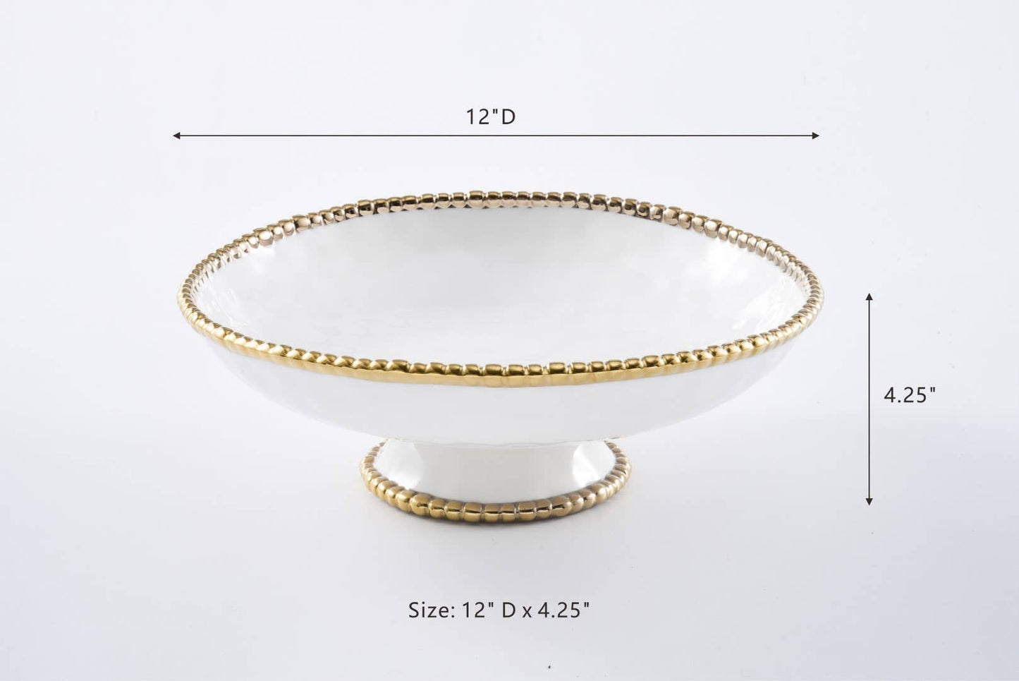 Salerno Gold Footed Bowl