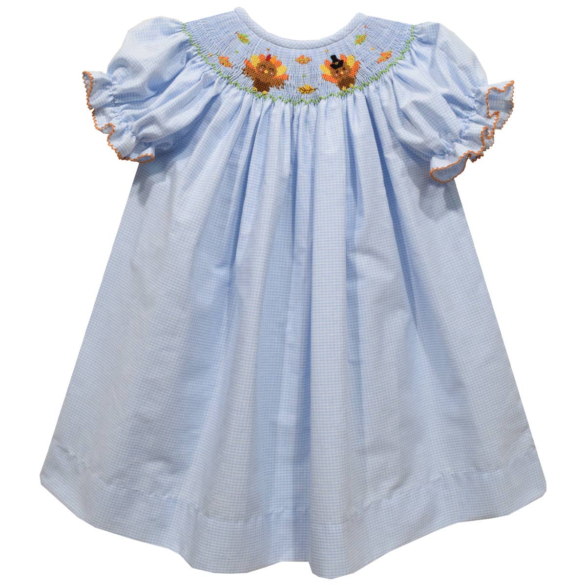 Turkey Smocked Light Blue Bishop