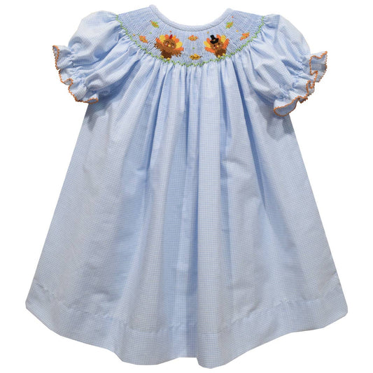 Turkey Smocked Light Blue Bishop