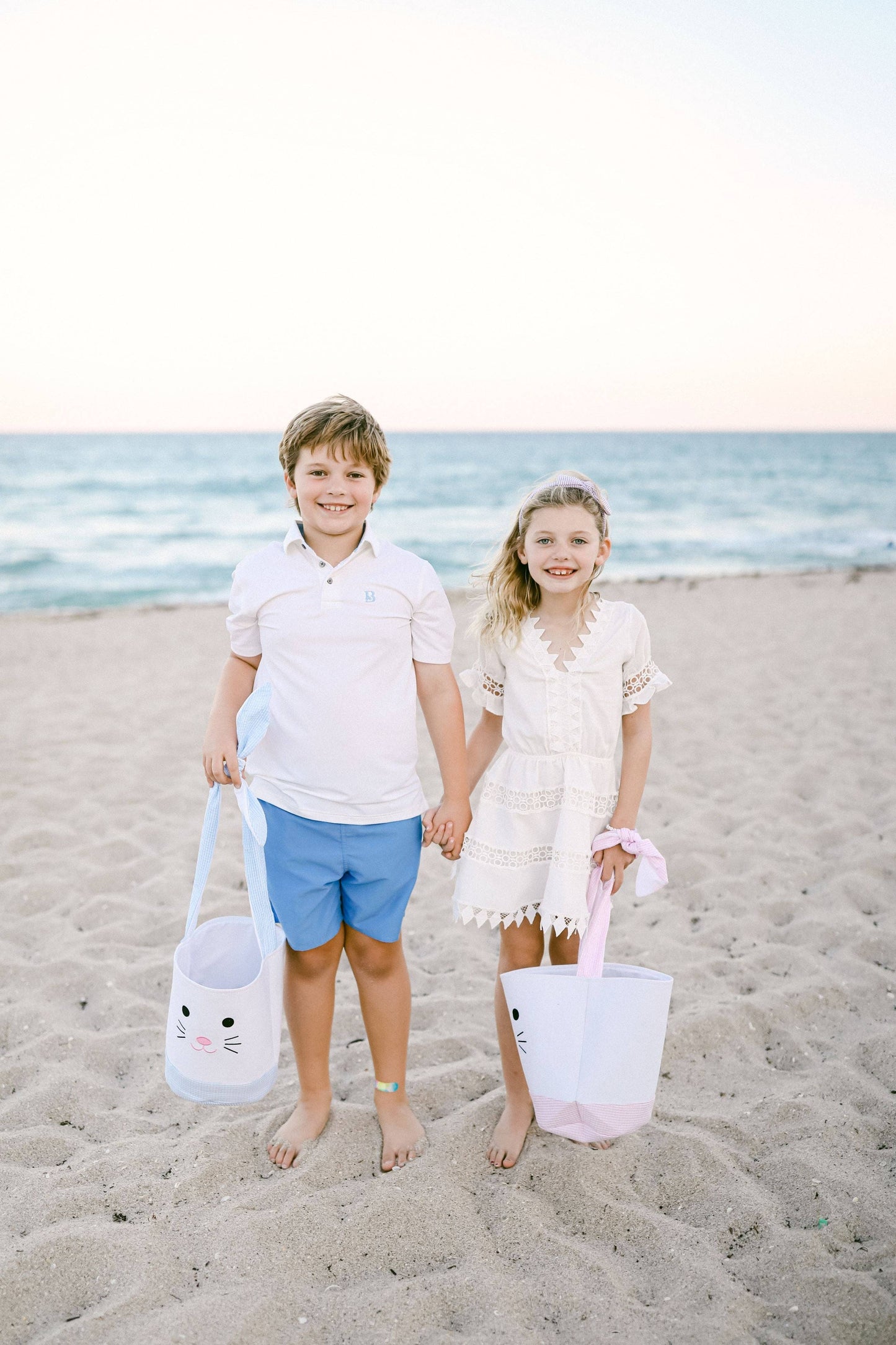 Easter Bunny Basket, Blue