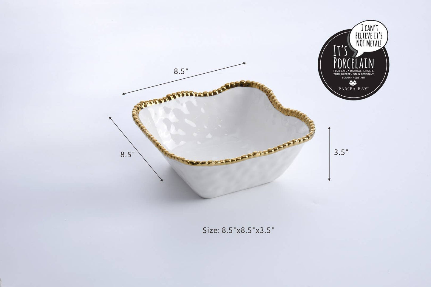 Salerno Medium Square Salad Bowl
