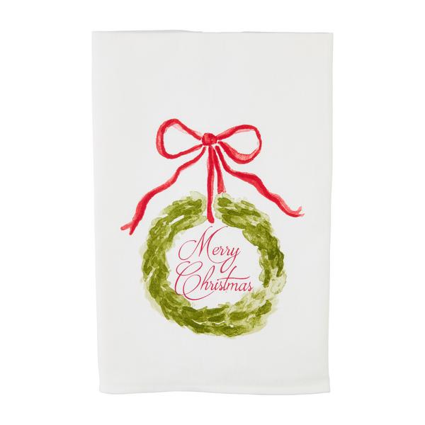 Merry Xmas Topiary Towel