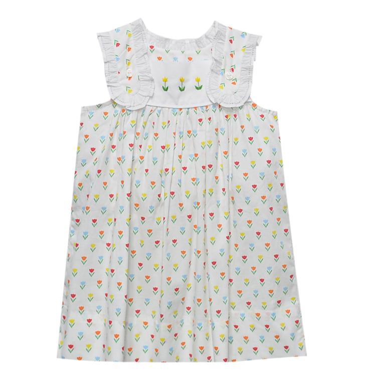 Yellow Flower Iris Dress-Tulip Time