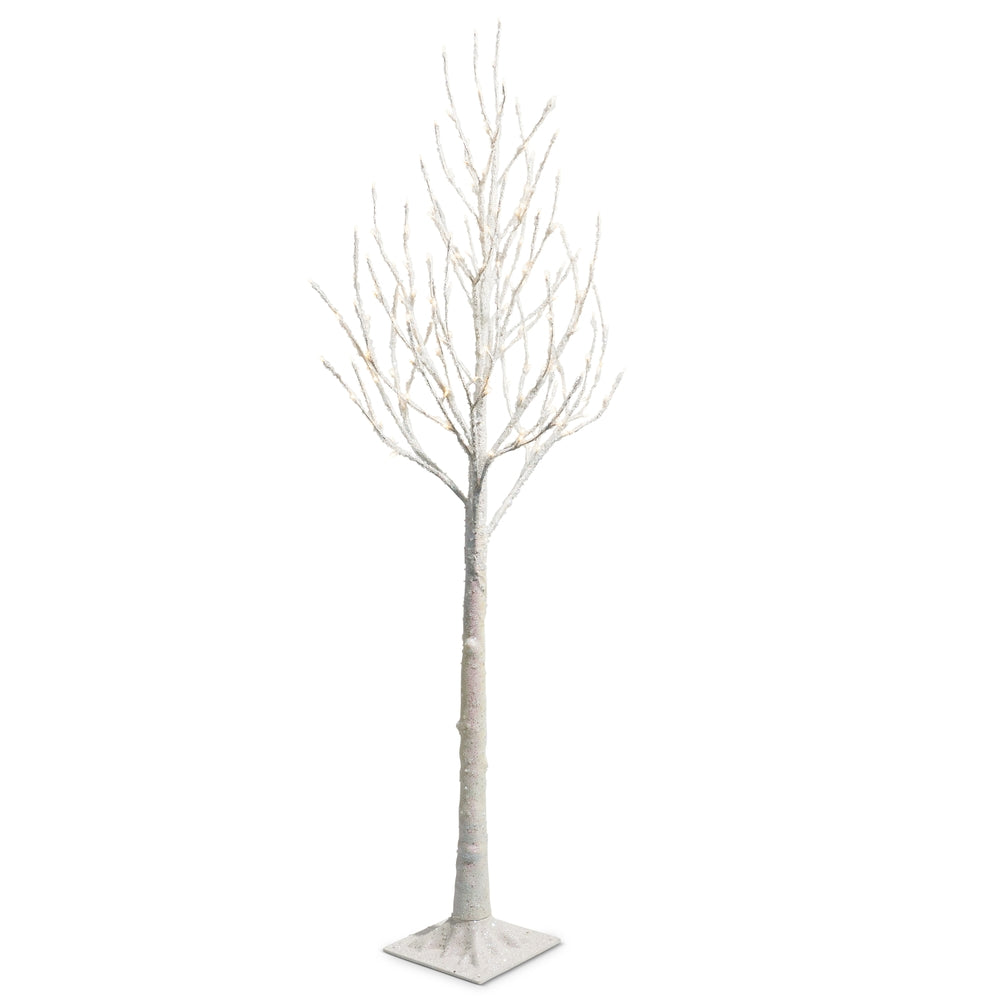 5.5' Lighted White Iced Tree