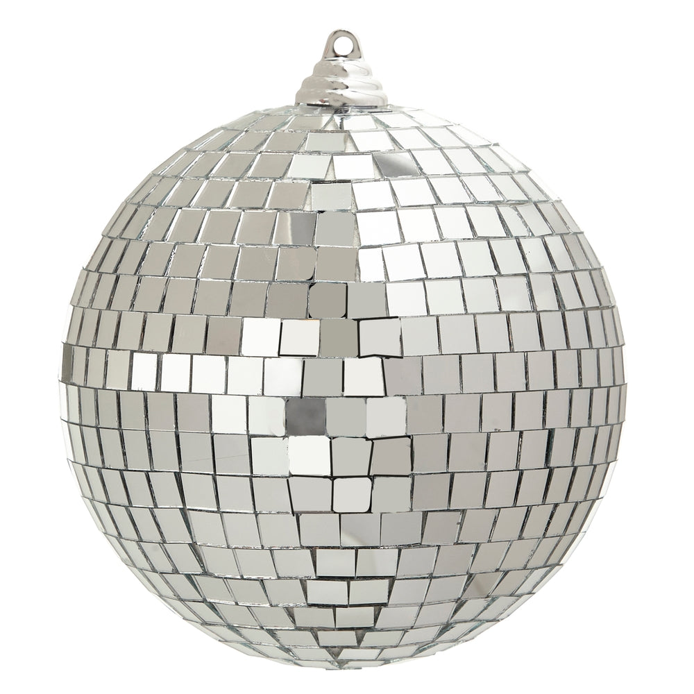 8" Silver Disco Ball Ornament