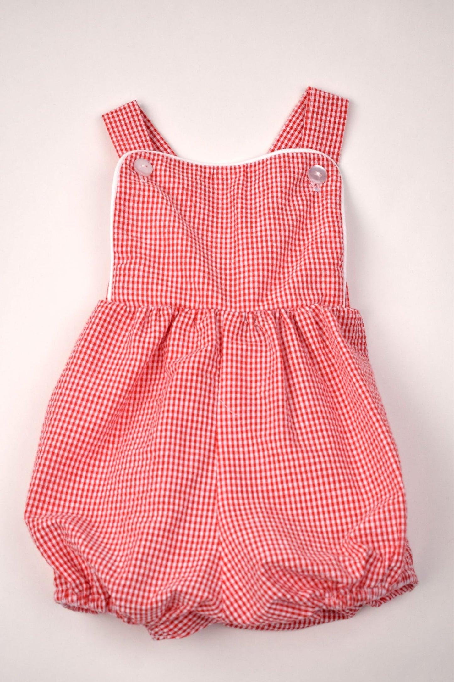 Red and White Gingham Boy Bubble