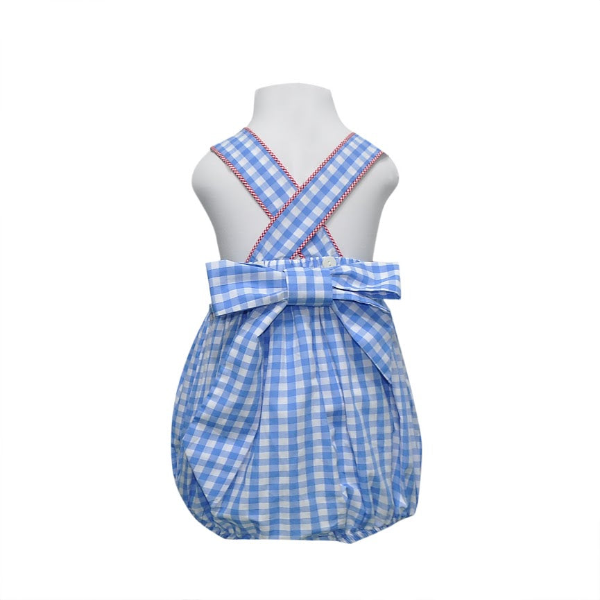 Blue Bella Girl Sunsuit - Red White & Blue