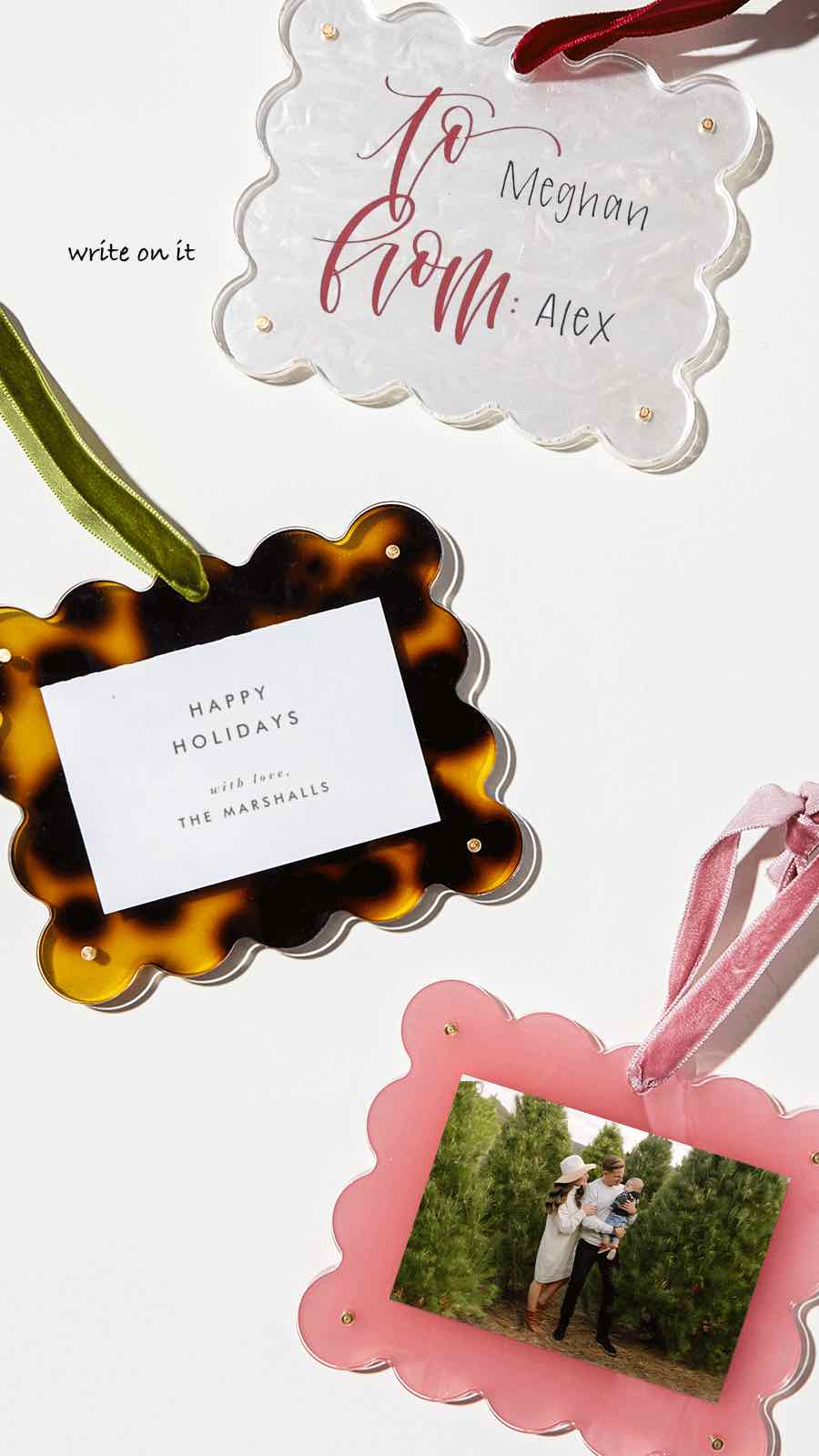 Hot Pink Mini Frame Ornament