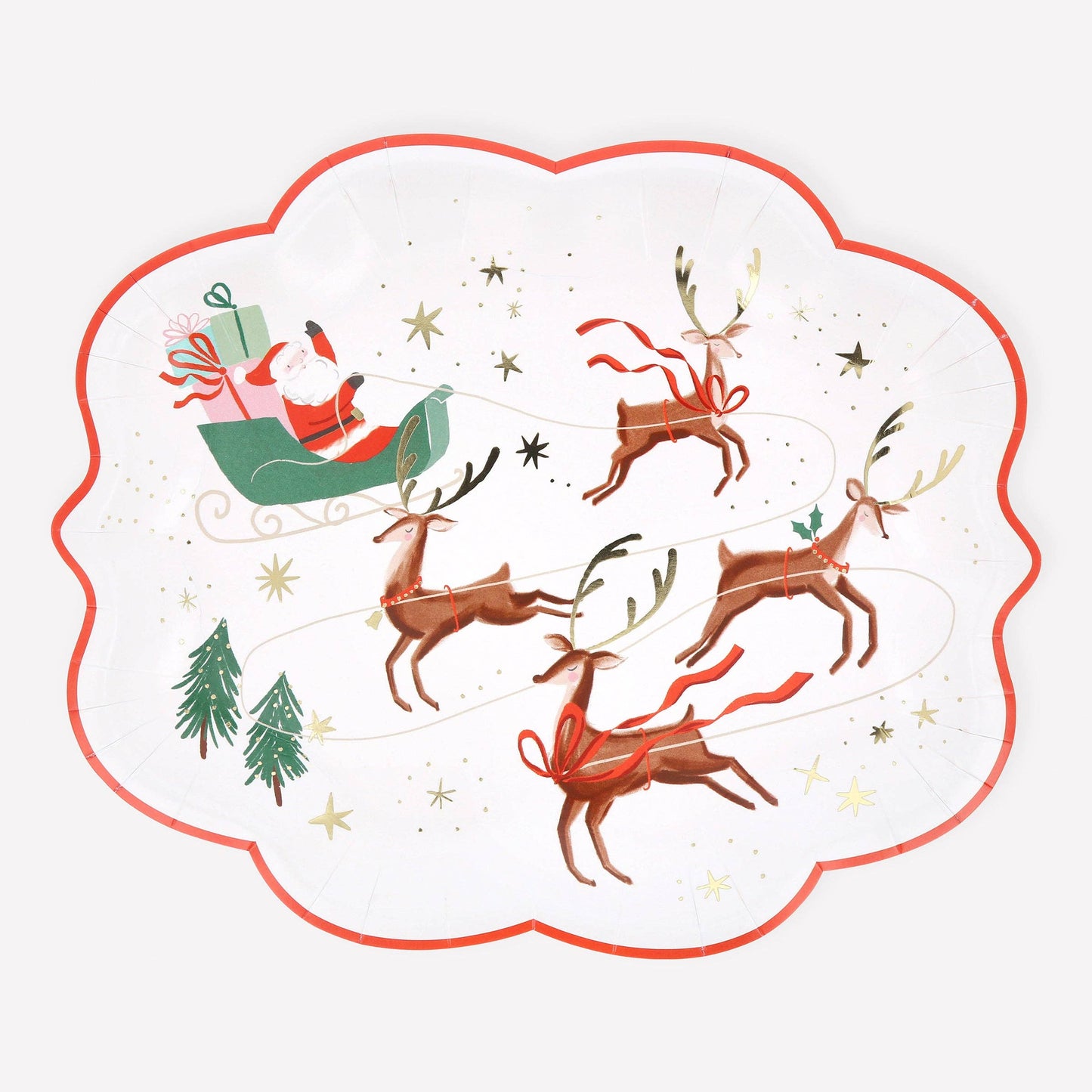 Meri Meri - Santa, Sleigh & Reindeer Plates
