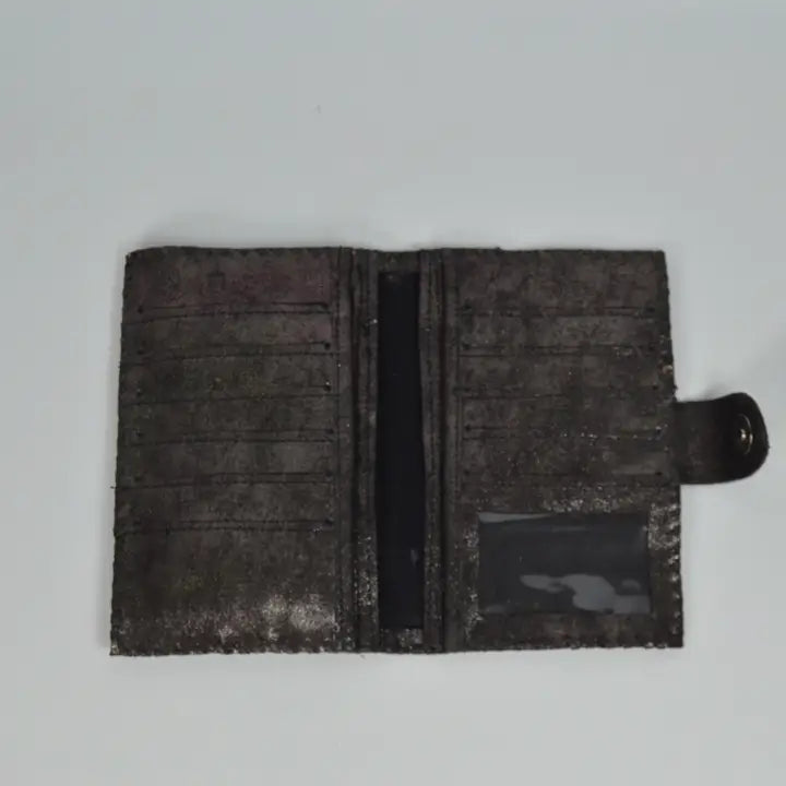 Leather and Suede Passport Wallet